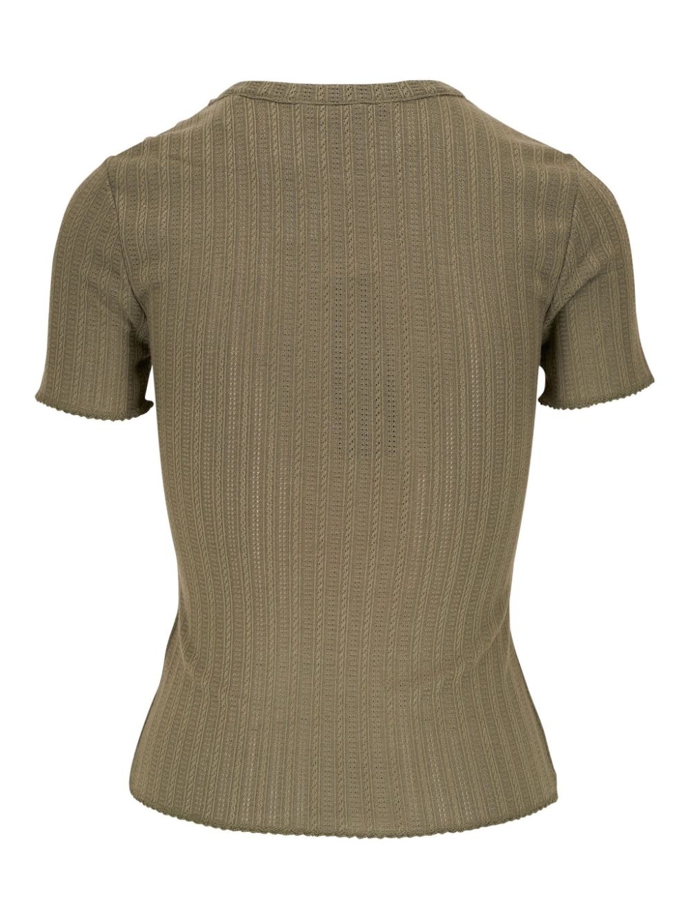 ribbed-knit short-sleeve top - 2