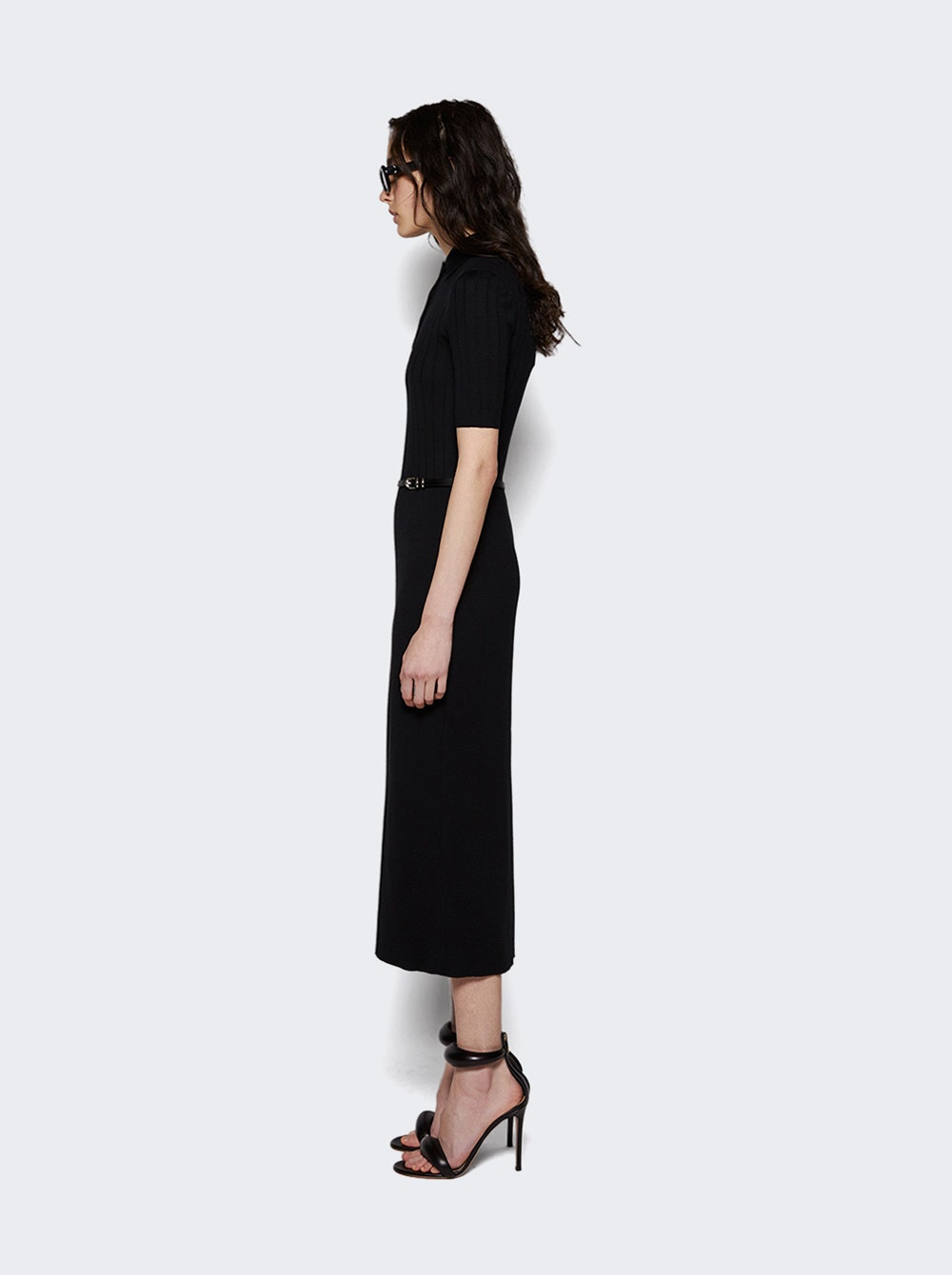 Voyou Knitted Polo Dress Black - 4