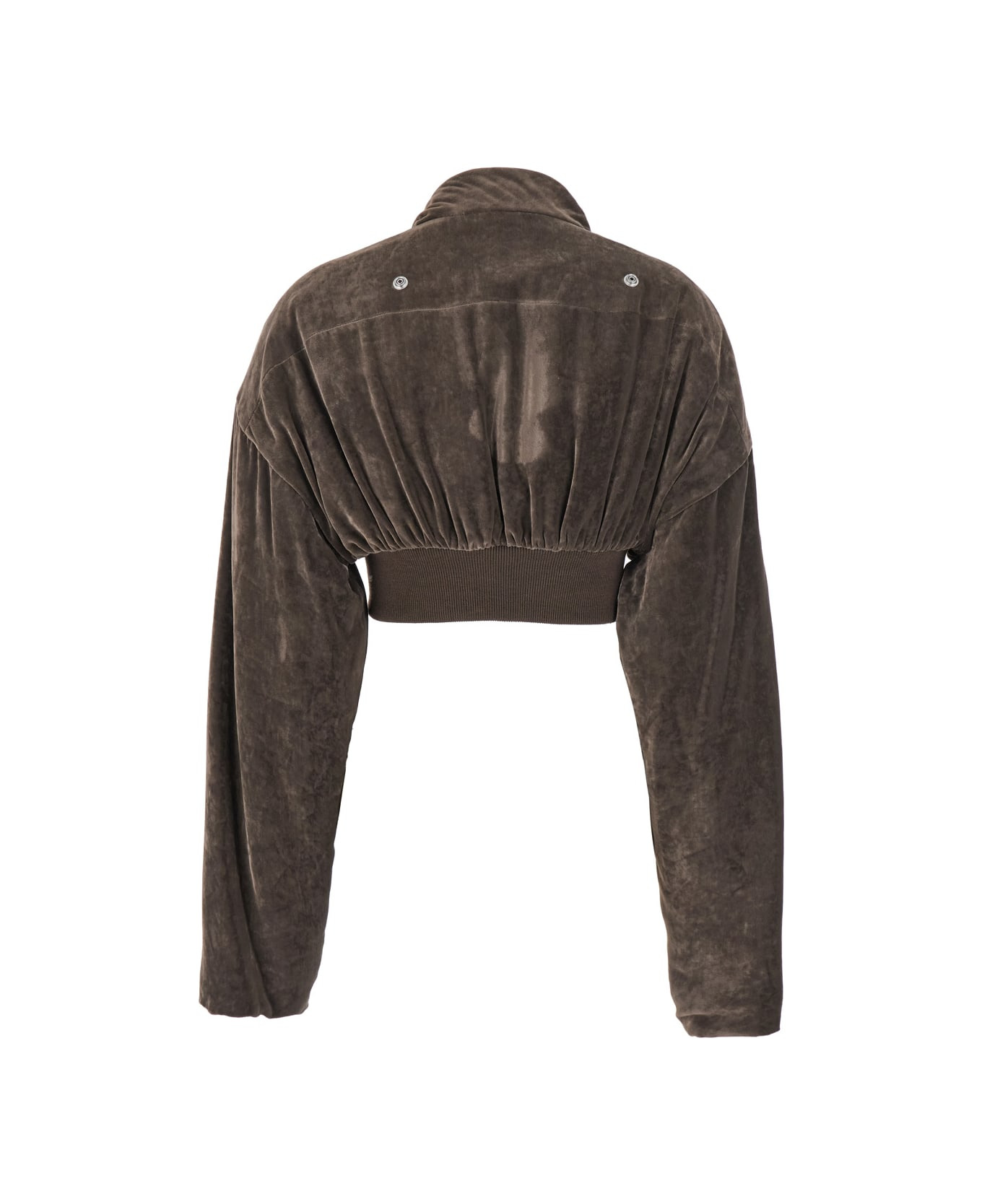 'hollywood' Cropped Jacket With Front Zip Closure In Viscose Blend Woman - 2