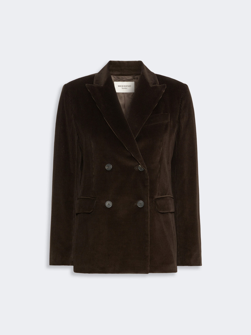 KATANGA Cotton corduroy velvet blazer - DARK BROWN 1