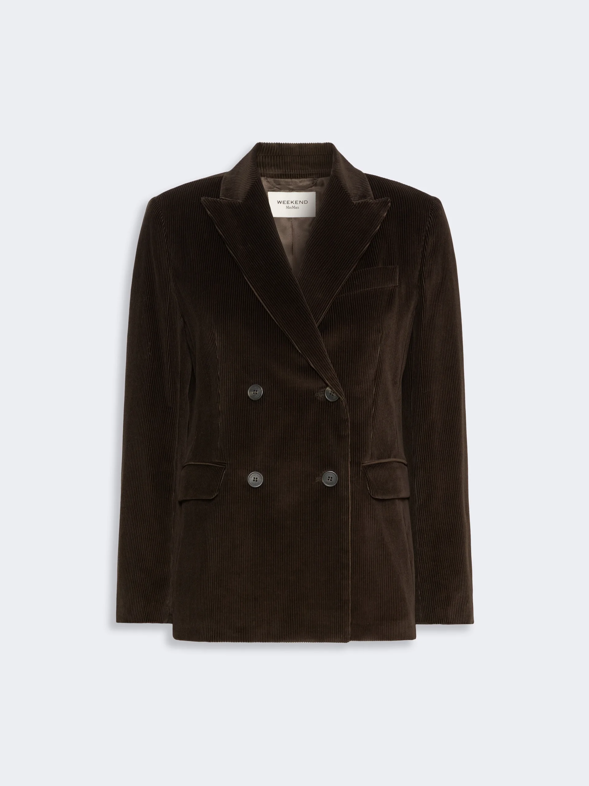 KATANGA Cotton corduroy velvet blazer - DARK BROWN - 1