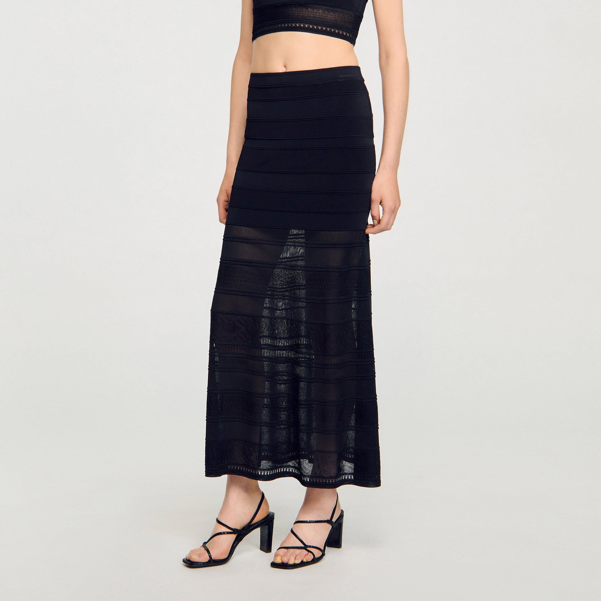 MAXI DECORATIVE KNIT SKIRT - 4