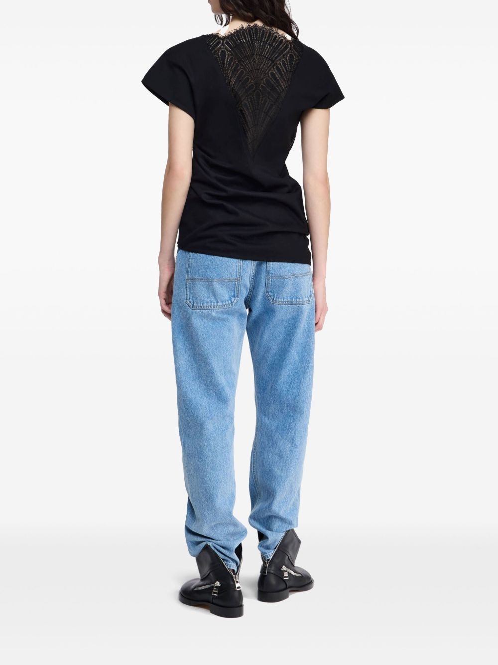 draped asymmetric blouse - 3
