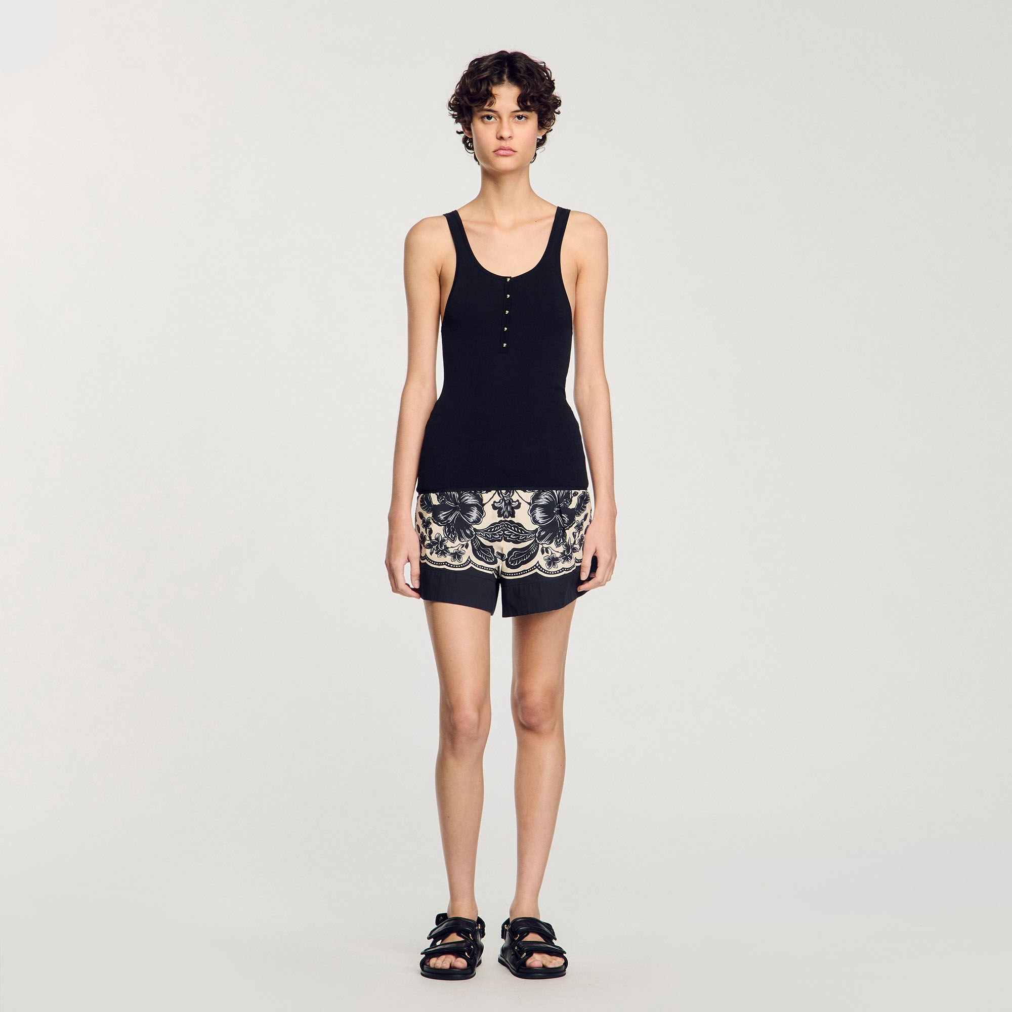 RIB KNIT VEST TOP - 2