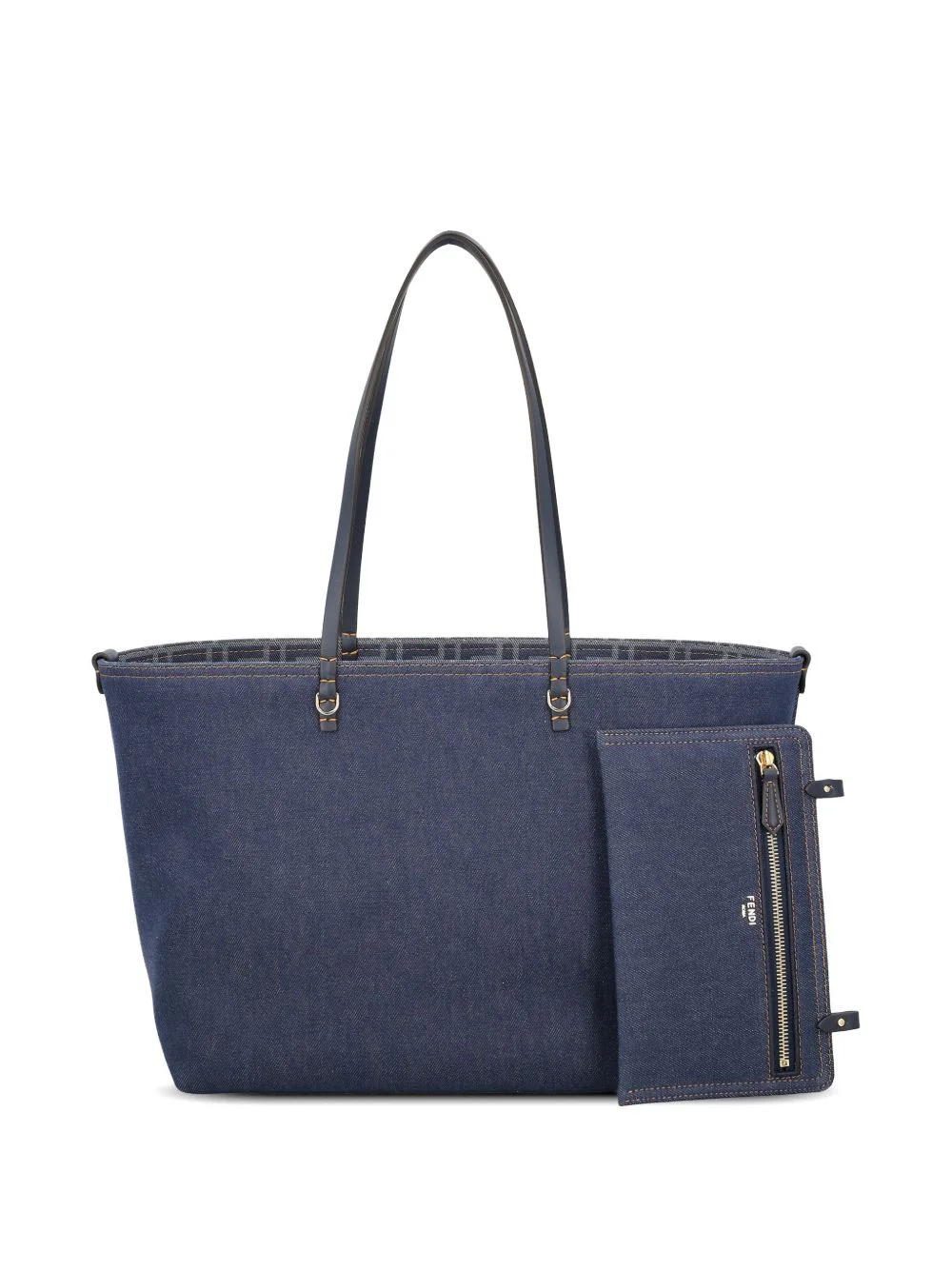 logo-pattern tote bag - 1