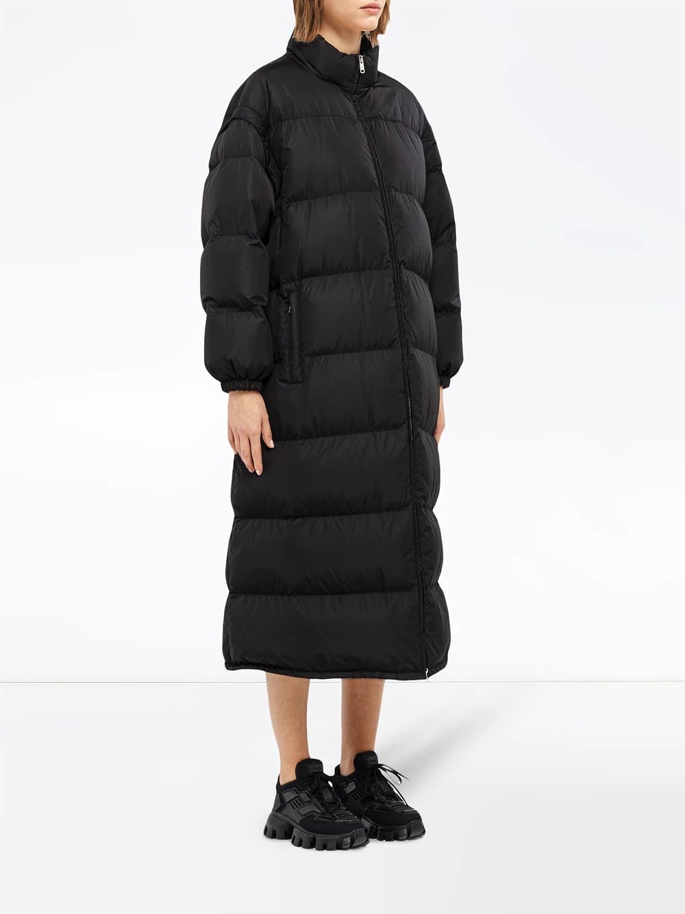 oversized padded midi coat - 3