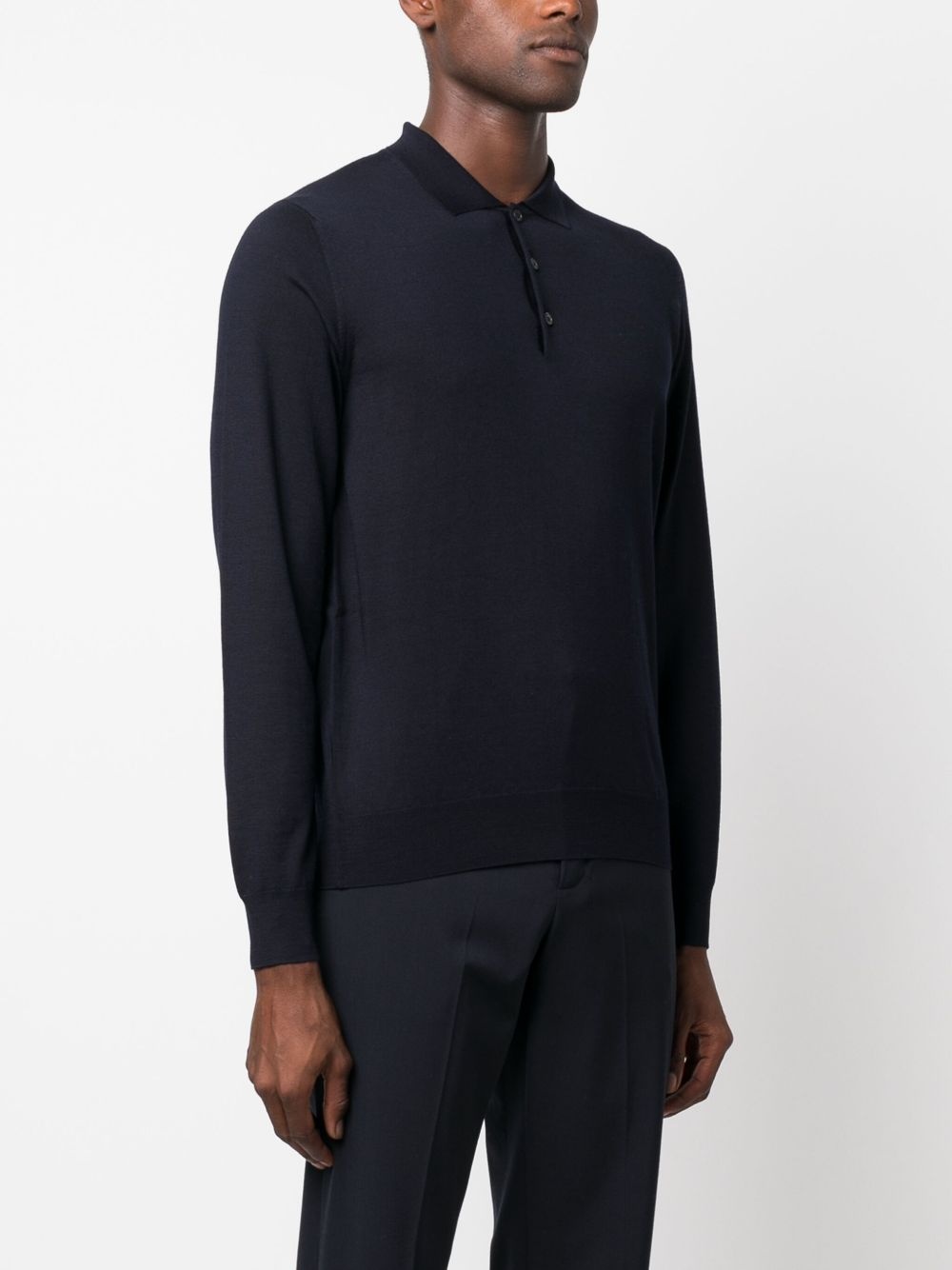 120's virgin wool polo shirt - 3