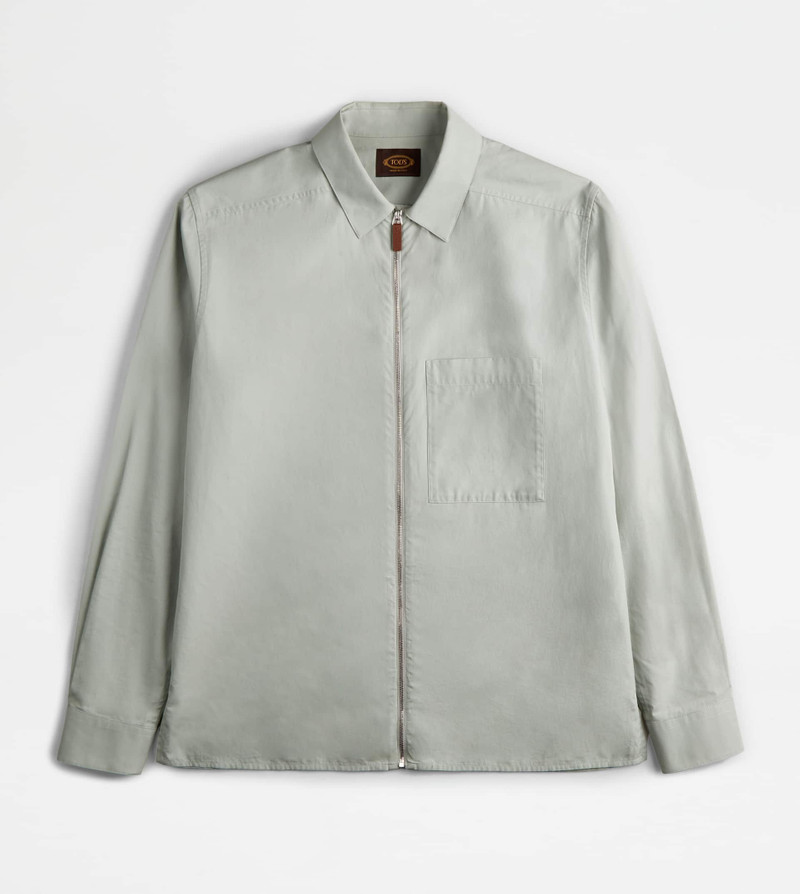 ZIPPED SHIRT JACKET - GREY 1