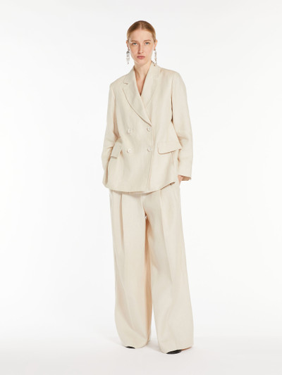 Max Mara LAURA Double-breasted linen blazer outlook