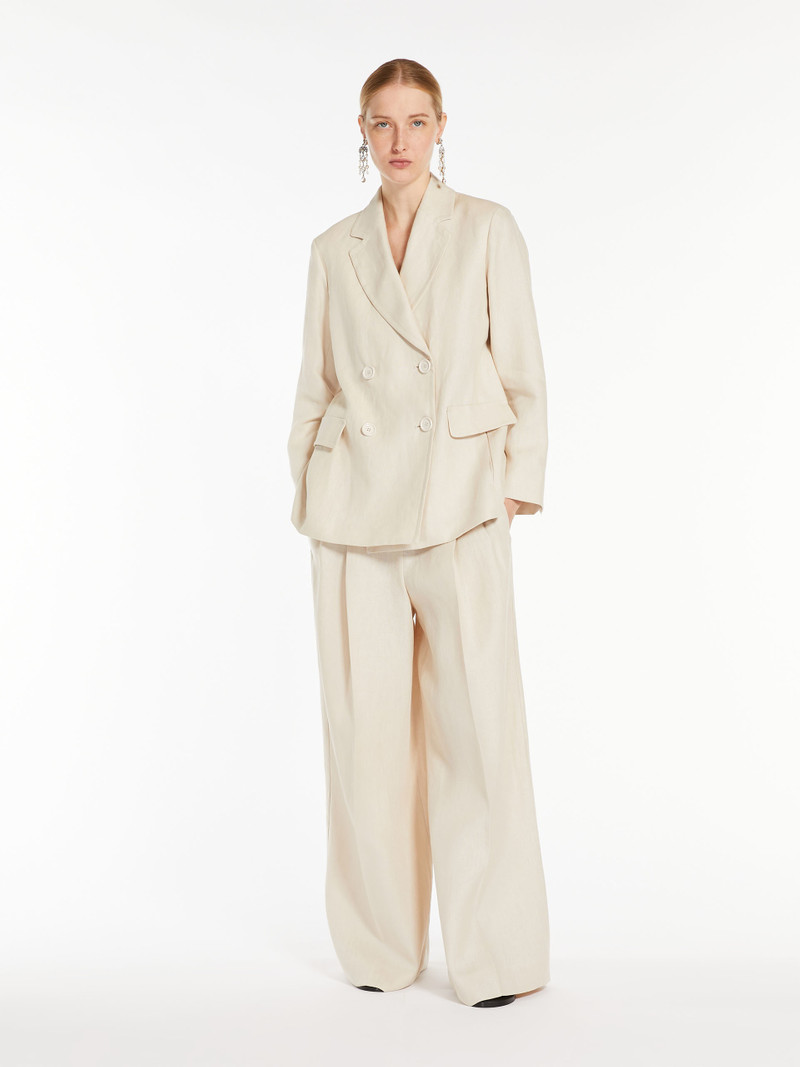 'S Max Mara LAURA Double-breasted linen blazer outlook