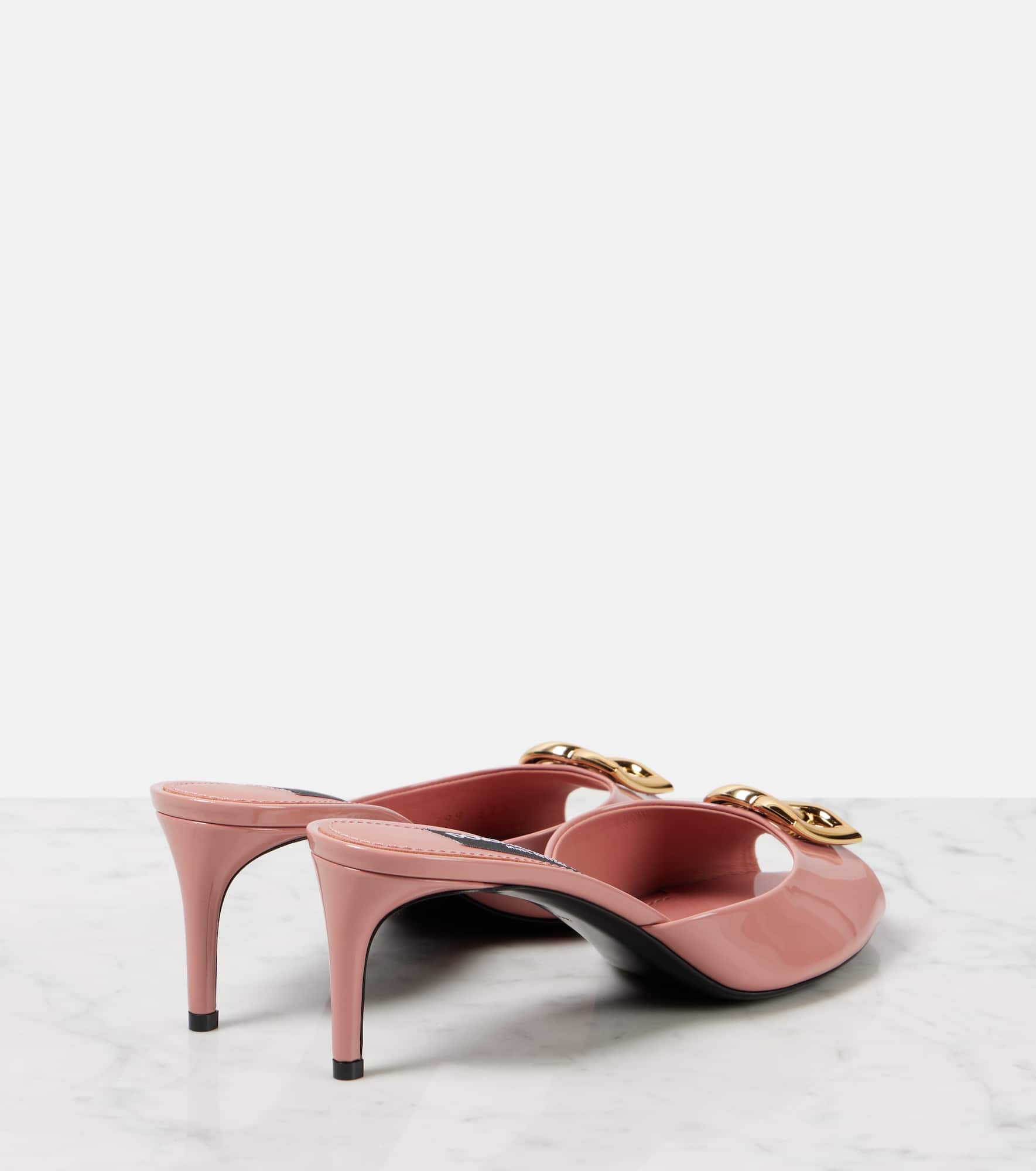 Keira DG 60 patent leather mules - 2