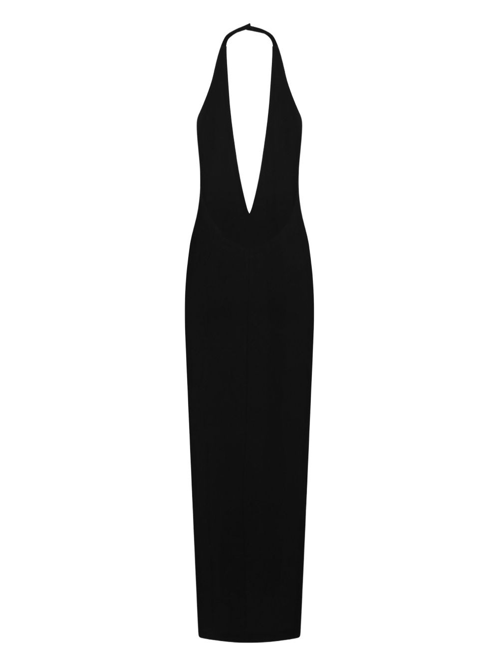 halterneck crepe maxi dress - 2