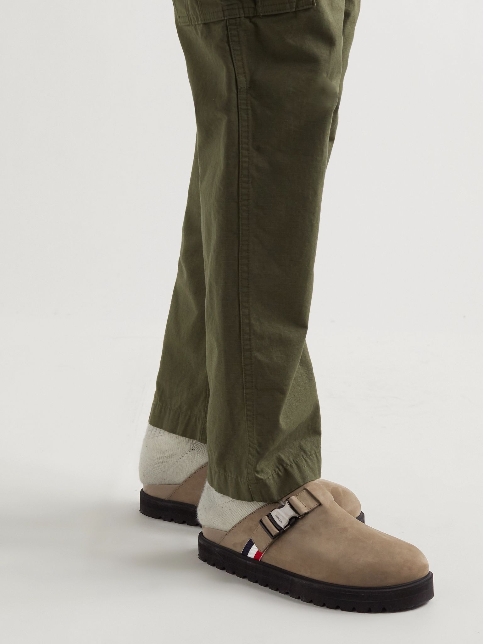 Suede Clogs Beige - 3
