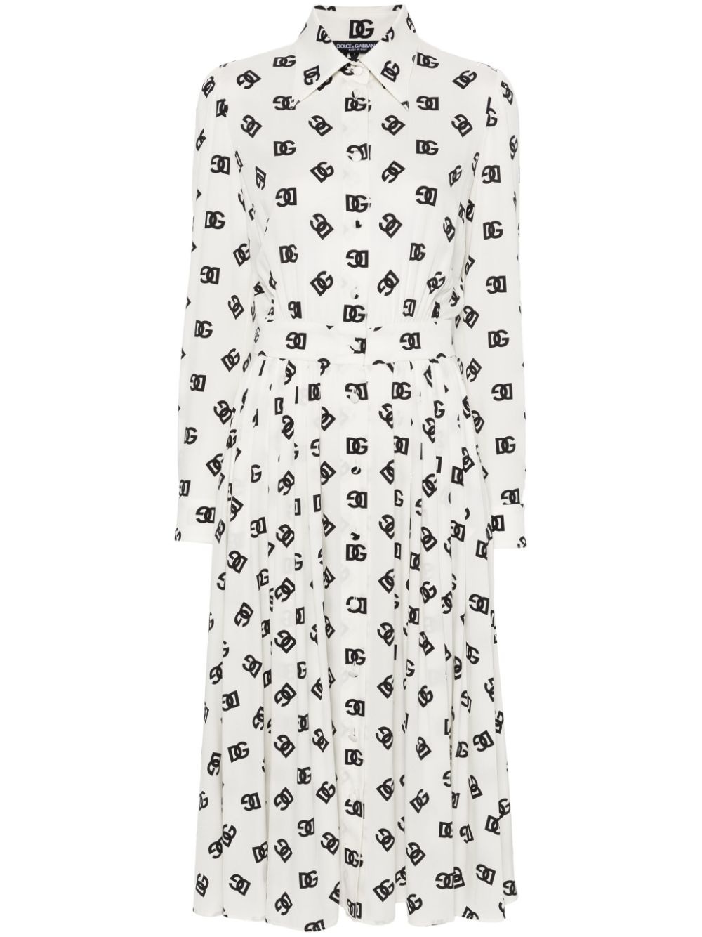 logo-print midi dress - 1