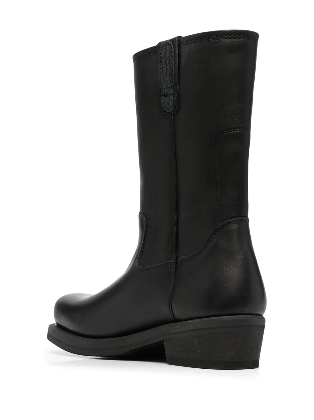 calf-length leather boots - 3