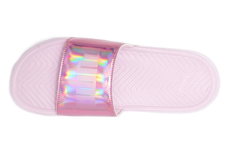 PUMA (WMNS) PUMA Popcat Chrome Slide Laser Purple 368127-01 outlook