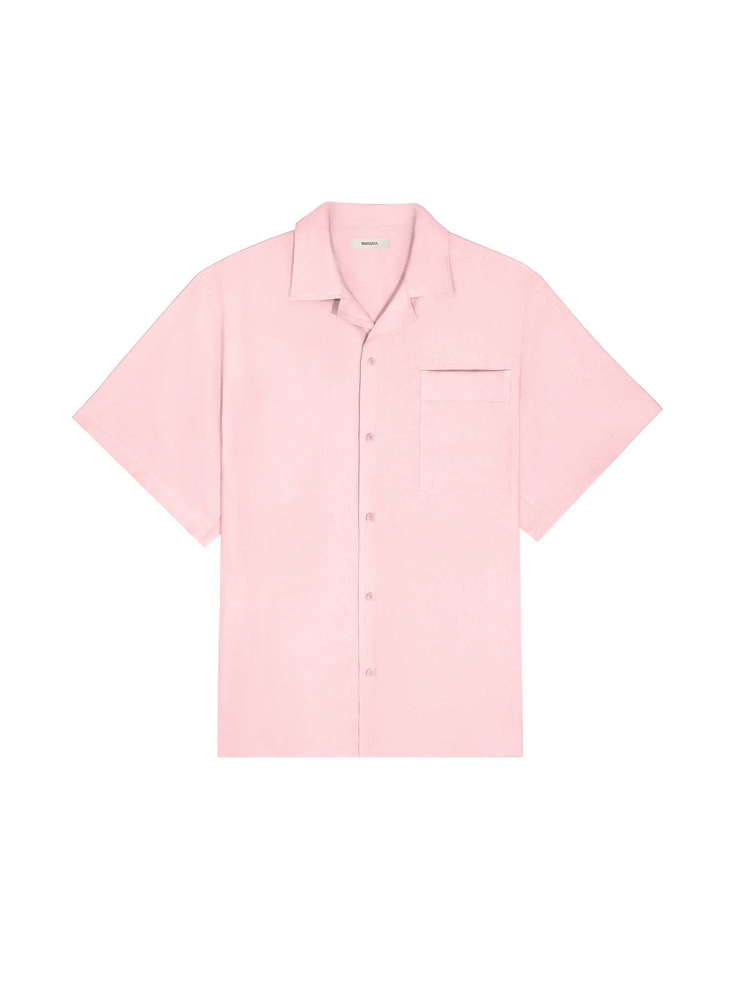 Mens DNA Aloe Linen Camp Collar Shirt - Magnolia Pink - 1