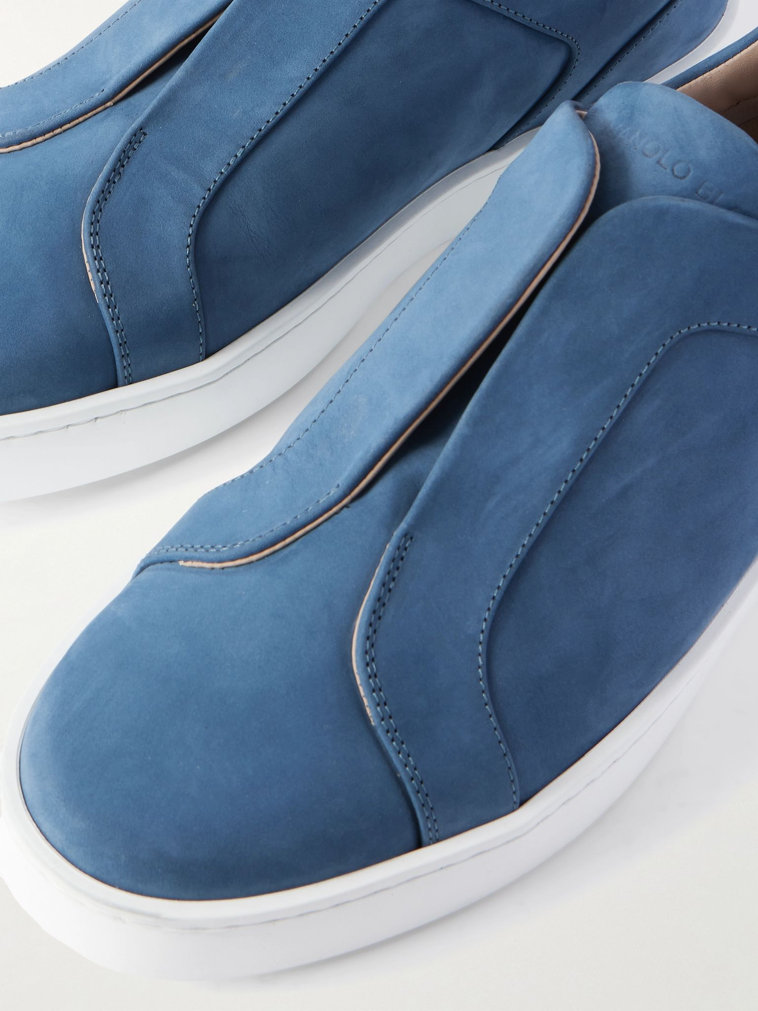 Agilio Nubuck Slip-On Sneakers Navy - 5