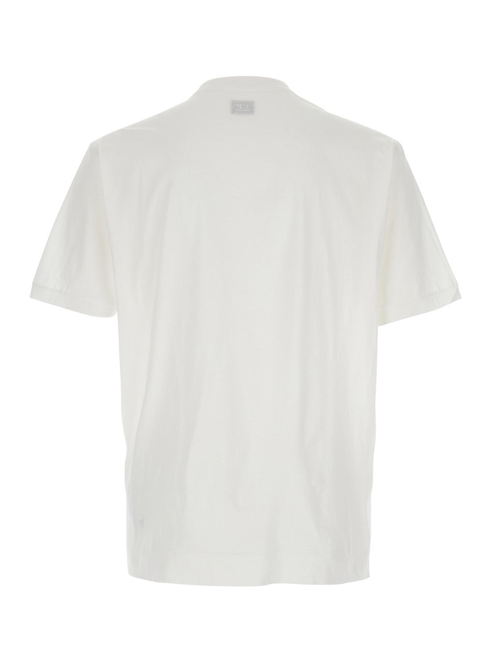 C.P. Company Men White Crewneck T-Shirt With Logo Detail On The Front In Cotton Woman - 2