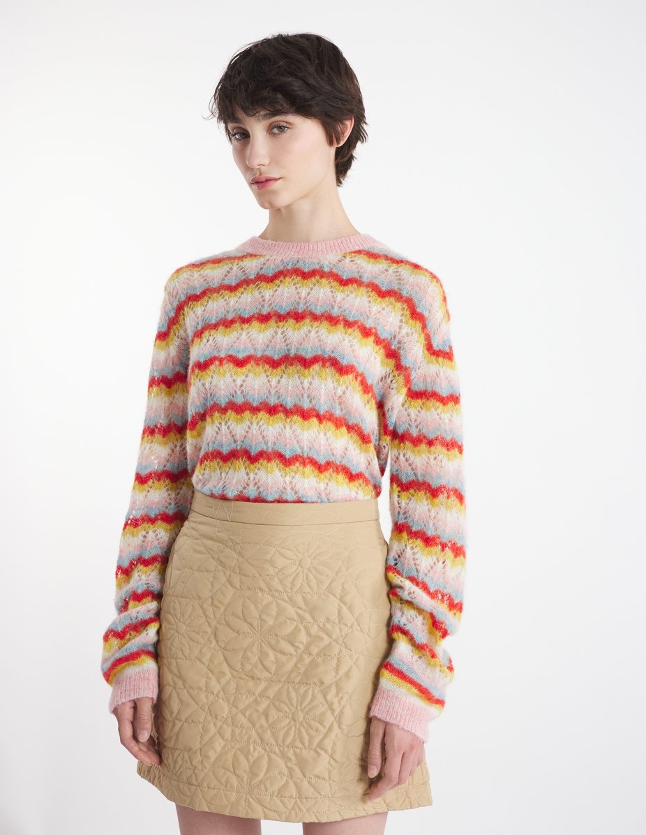 STRIPED ALPACA LACE JUMPER - 3