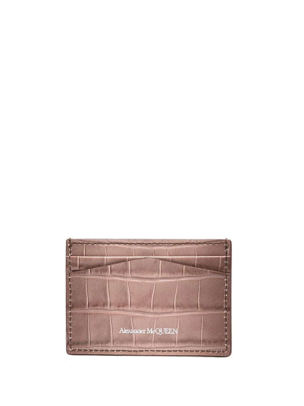 crocodile-effect faded cardholder - 2