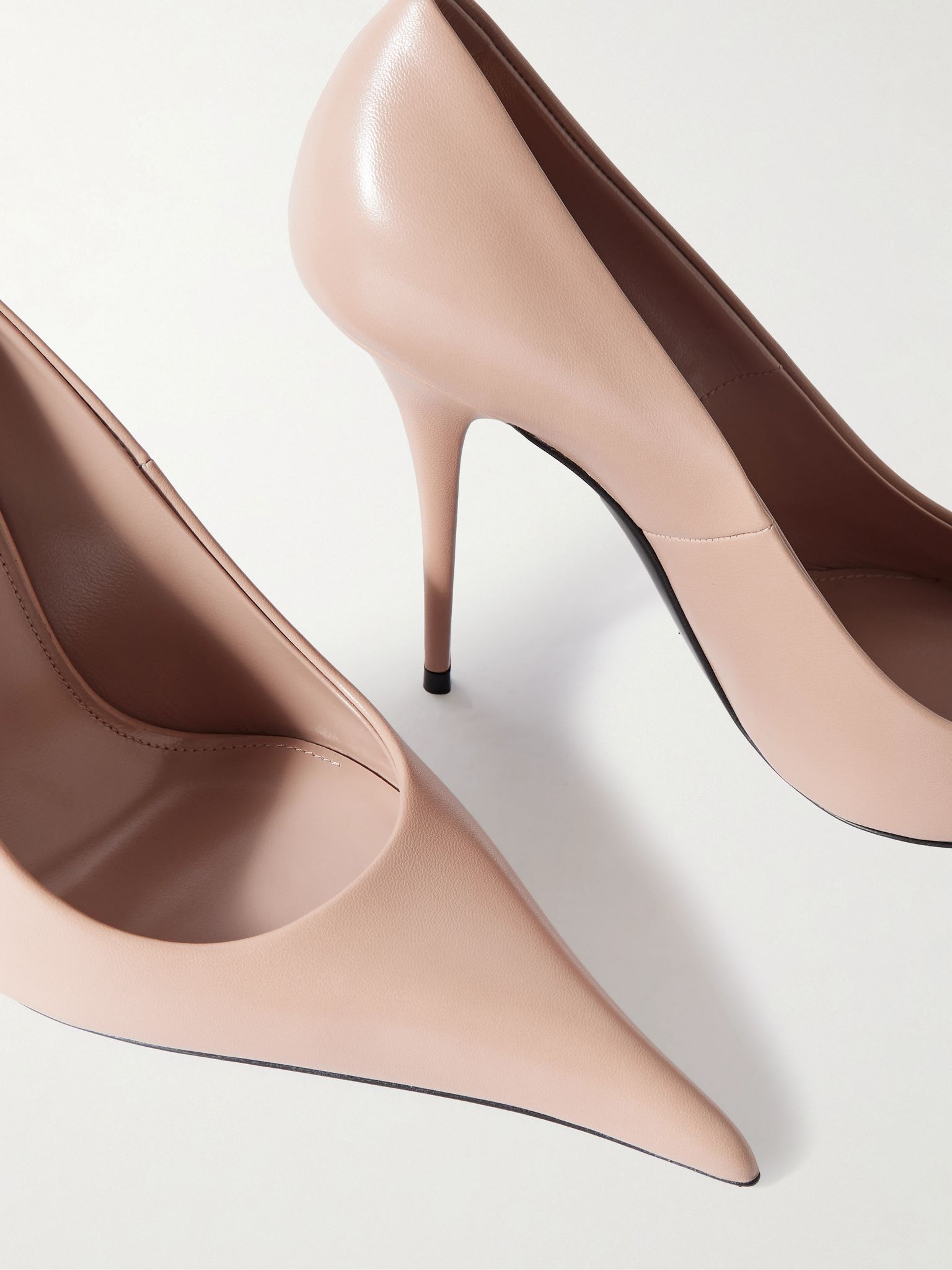 Élysée leather pumps Beige - 4