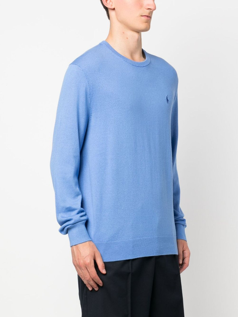 logo-embroidered cotton-blend jumper 3