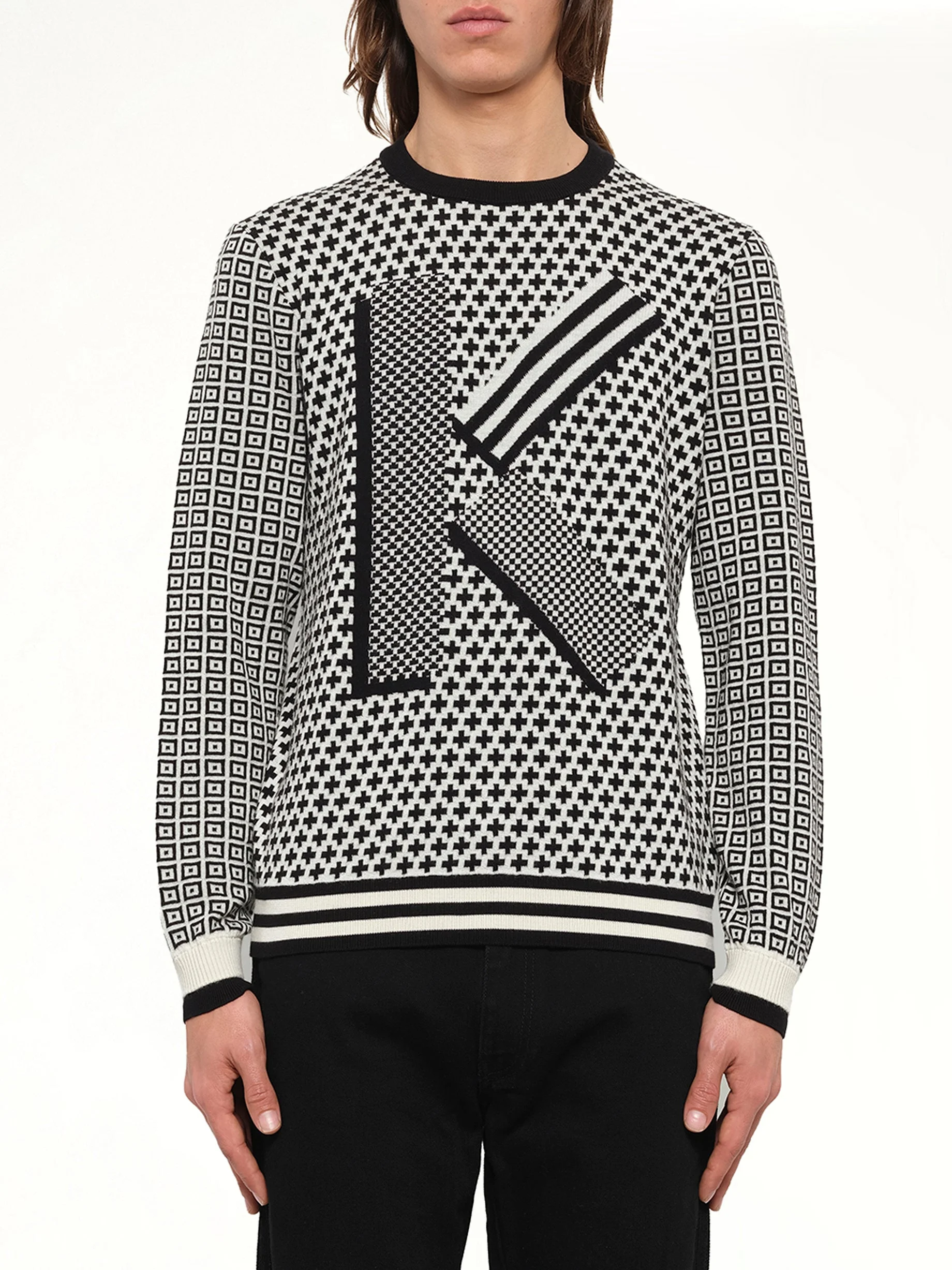 Fairisle Jumper in Black - 1