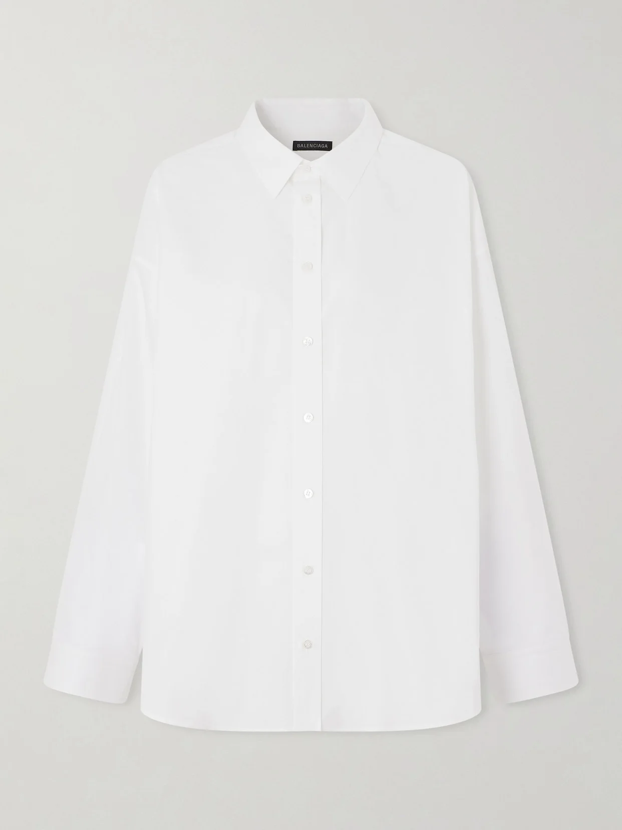 Lace-up Cotton-poplin Shirt - 1