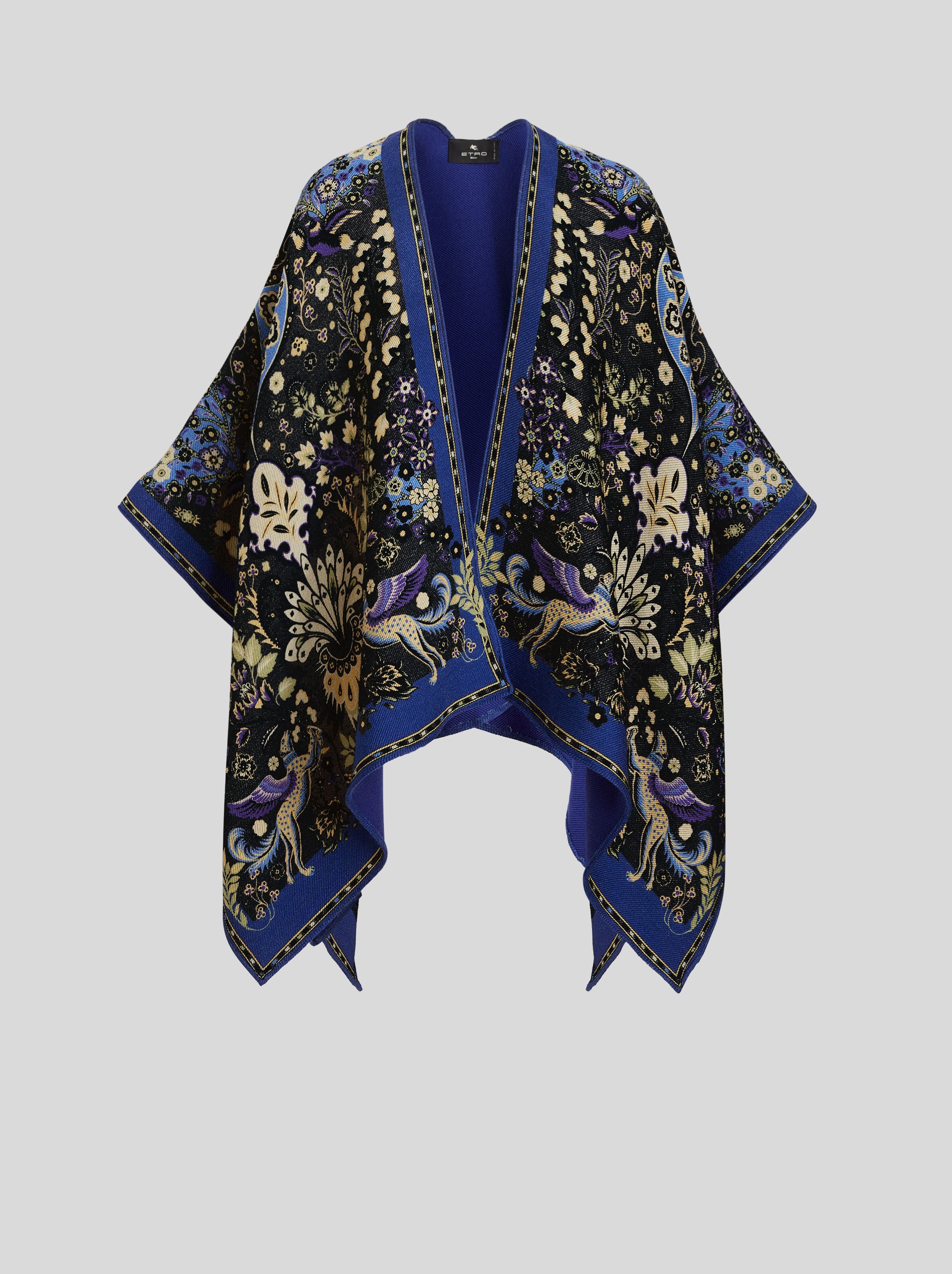 PRINTED VIRGIN WOOL CAPE - 1