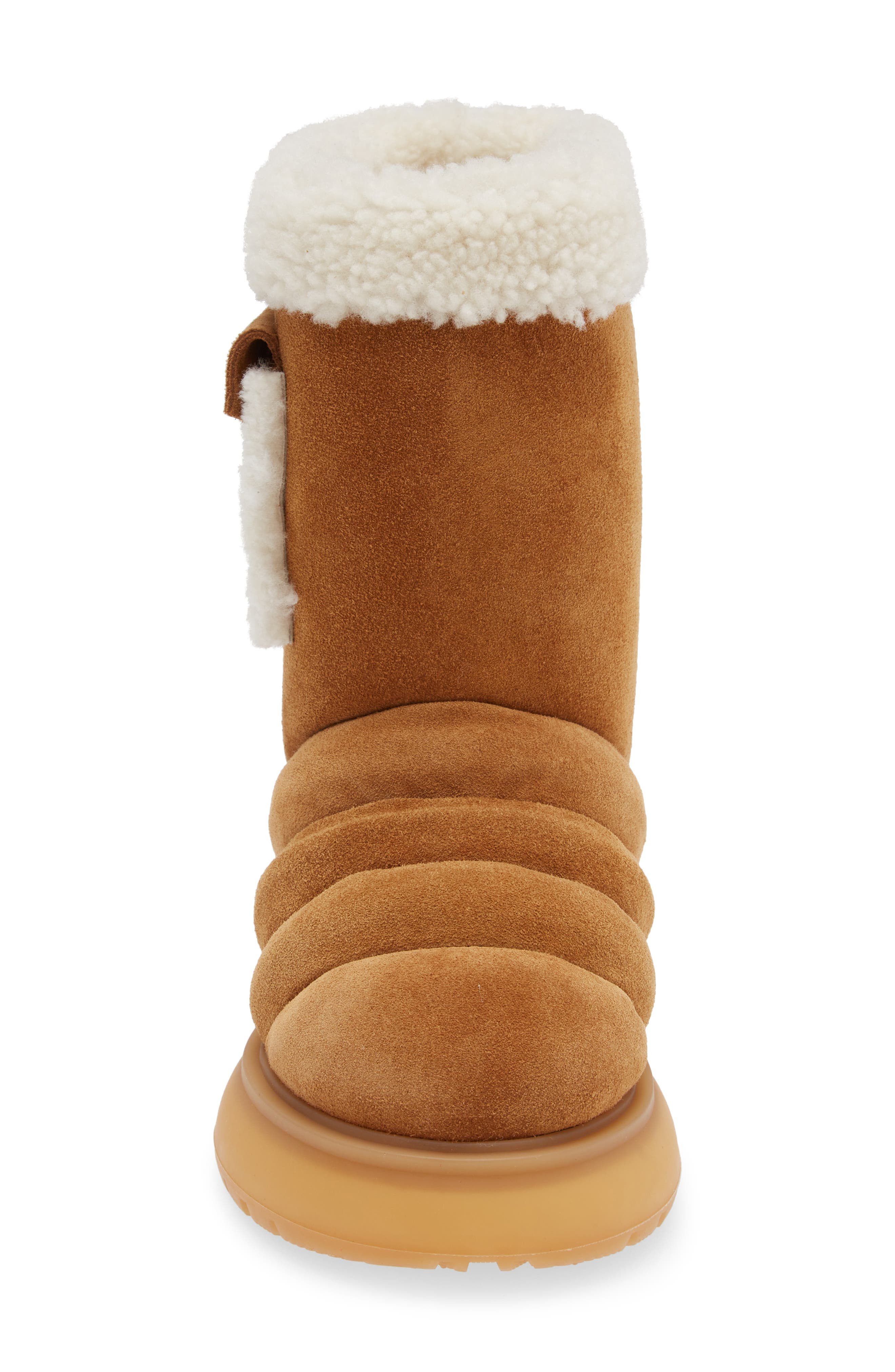 Moncler Gaia Faux Shearling Lined Boot in Rust at Nordstrom - 4