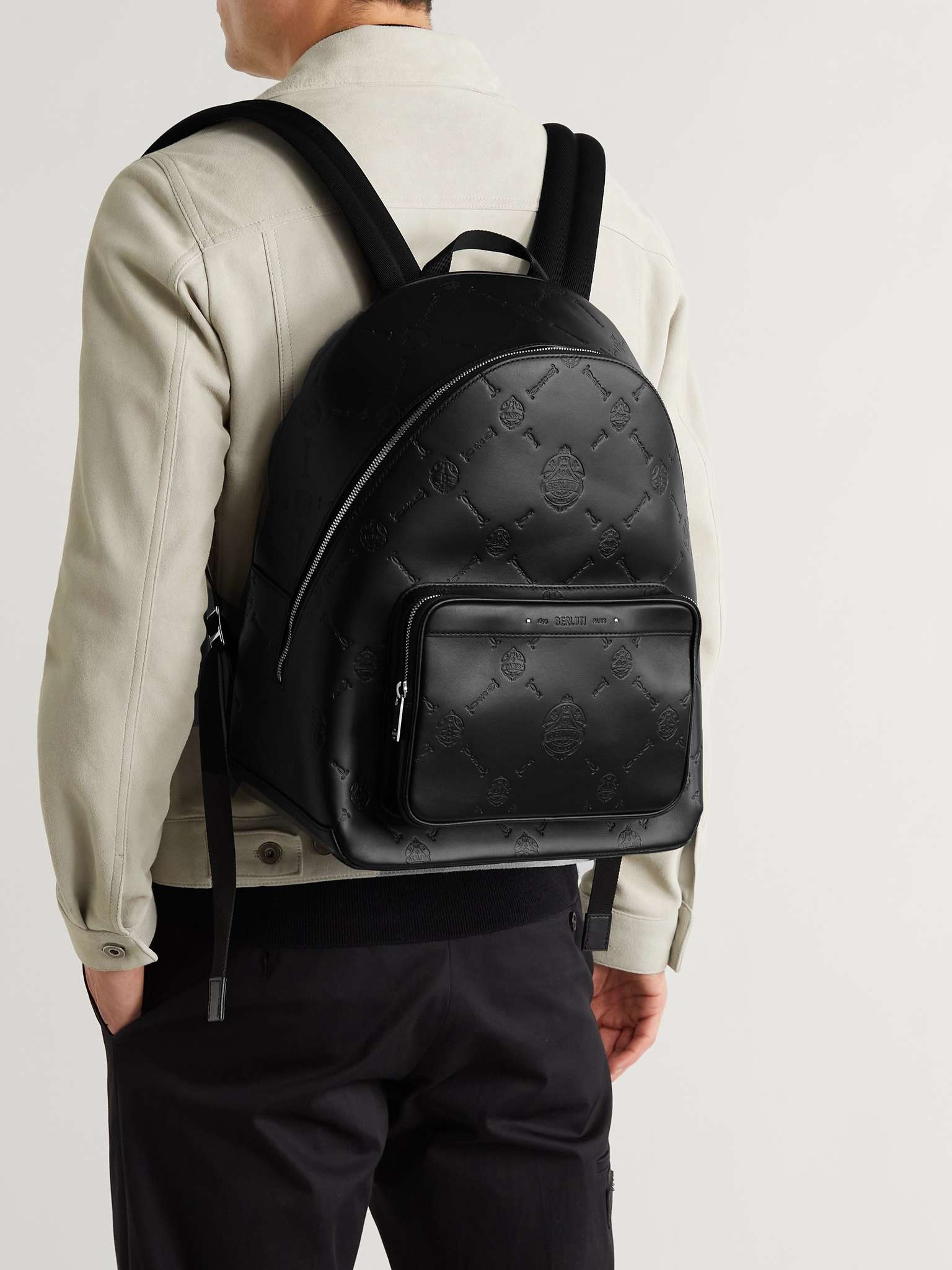 Logo-Debossed Leather Backpack - 2