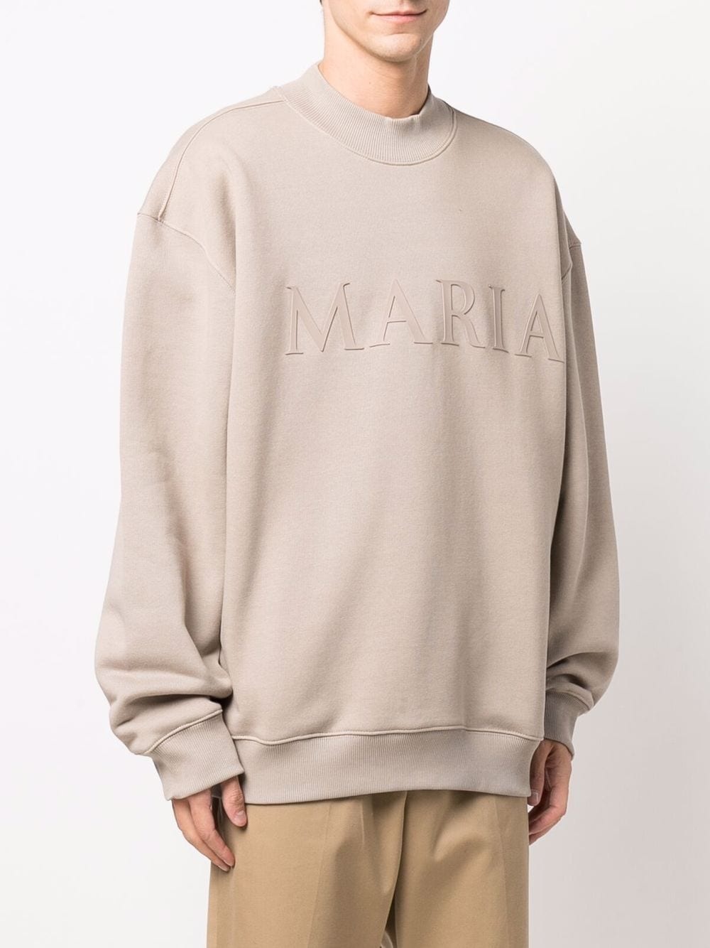 Maria-embossed cotton sweatshirt - 3
