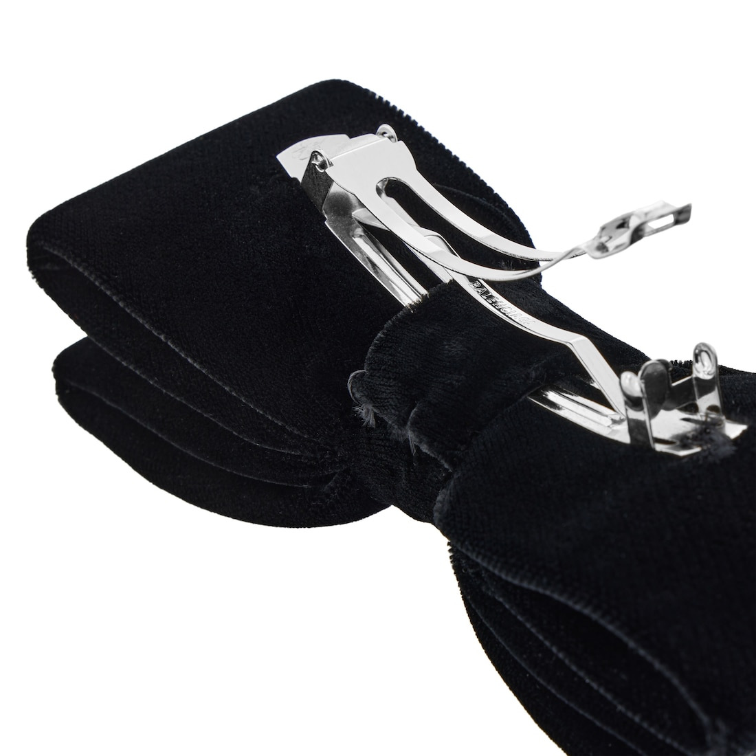Women's Holli Hair Bow in Black/shiny Silver - 3