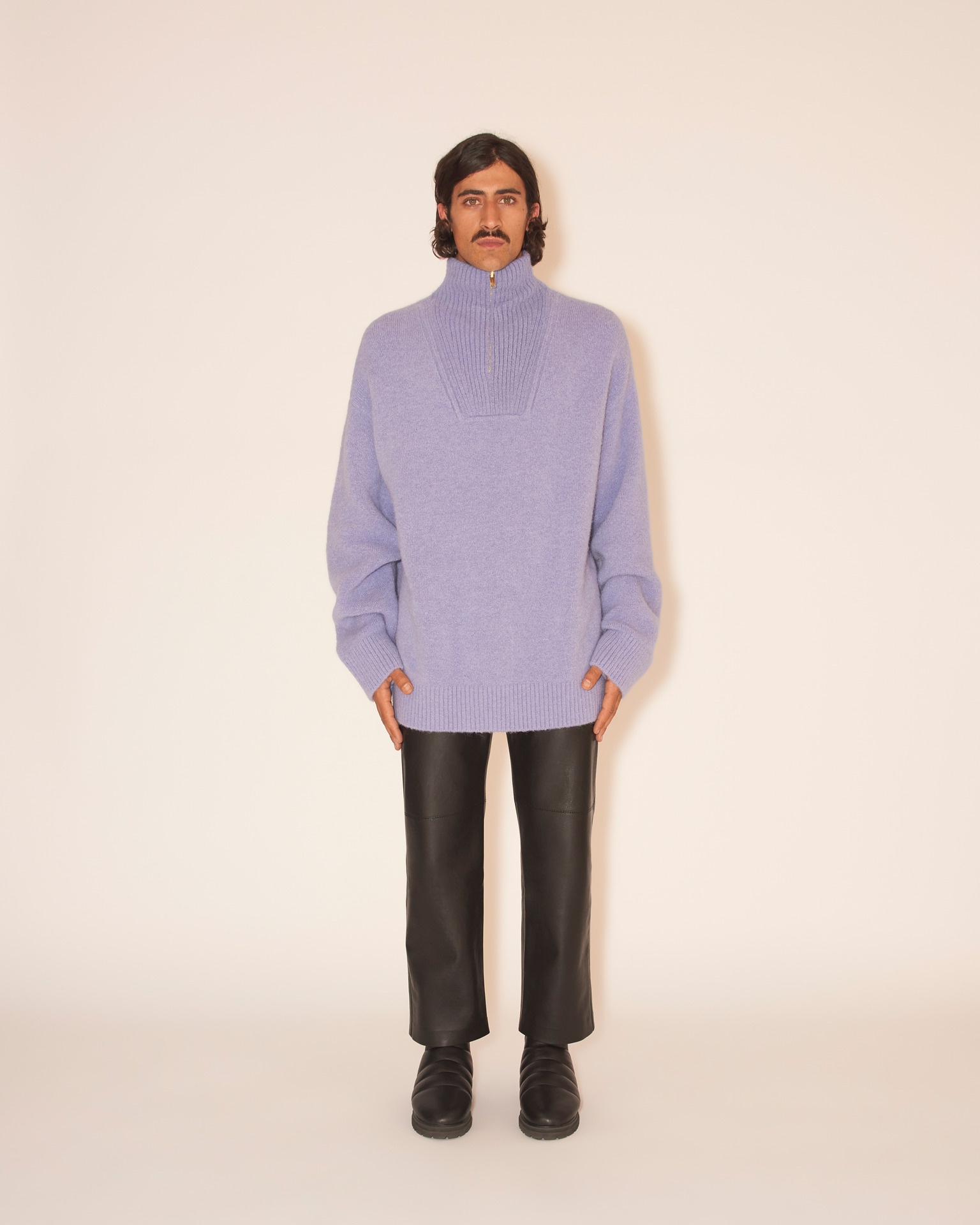 DUSCO - Funnel neck jumper - Lilac - 2