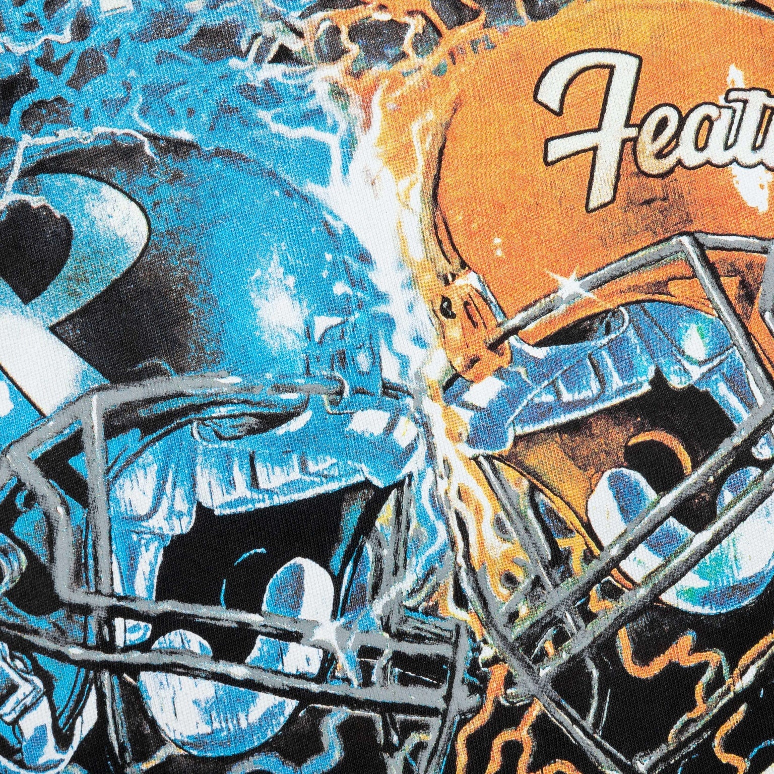 FEATURE X REPRESENT HEAD 2 HEAD T-SHIRT - STAINED BLACK - 3
