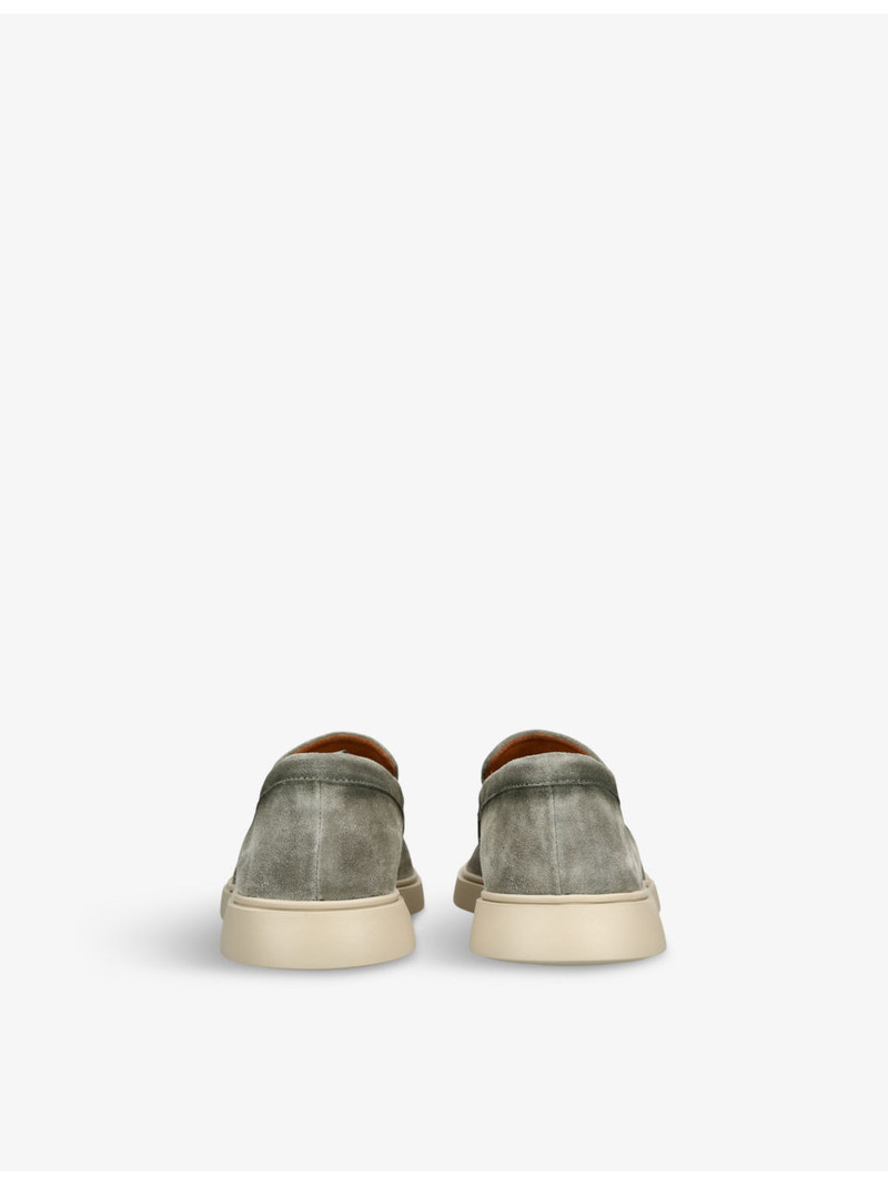 OFFICINE CREATIVE Bones slip-on suede penny loafers outlook