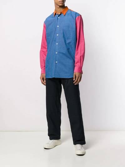 Comme des Garçons SHIRT Cord coulour-block shirt outlook