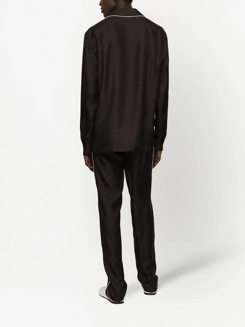 logo-embroidered silk jogging pants 4
