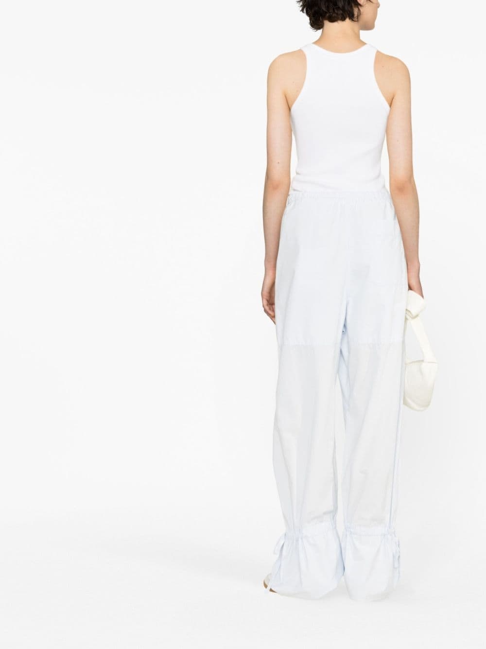 drawstring-fastening parachute trousers - 4