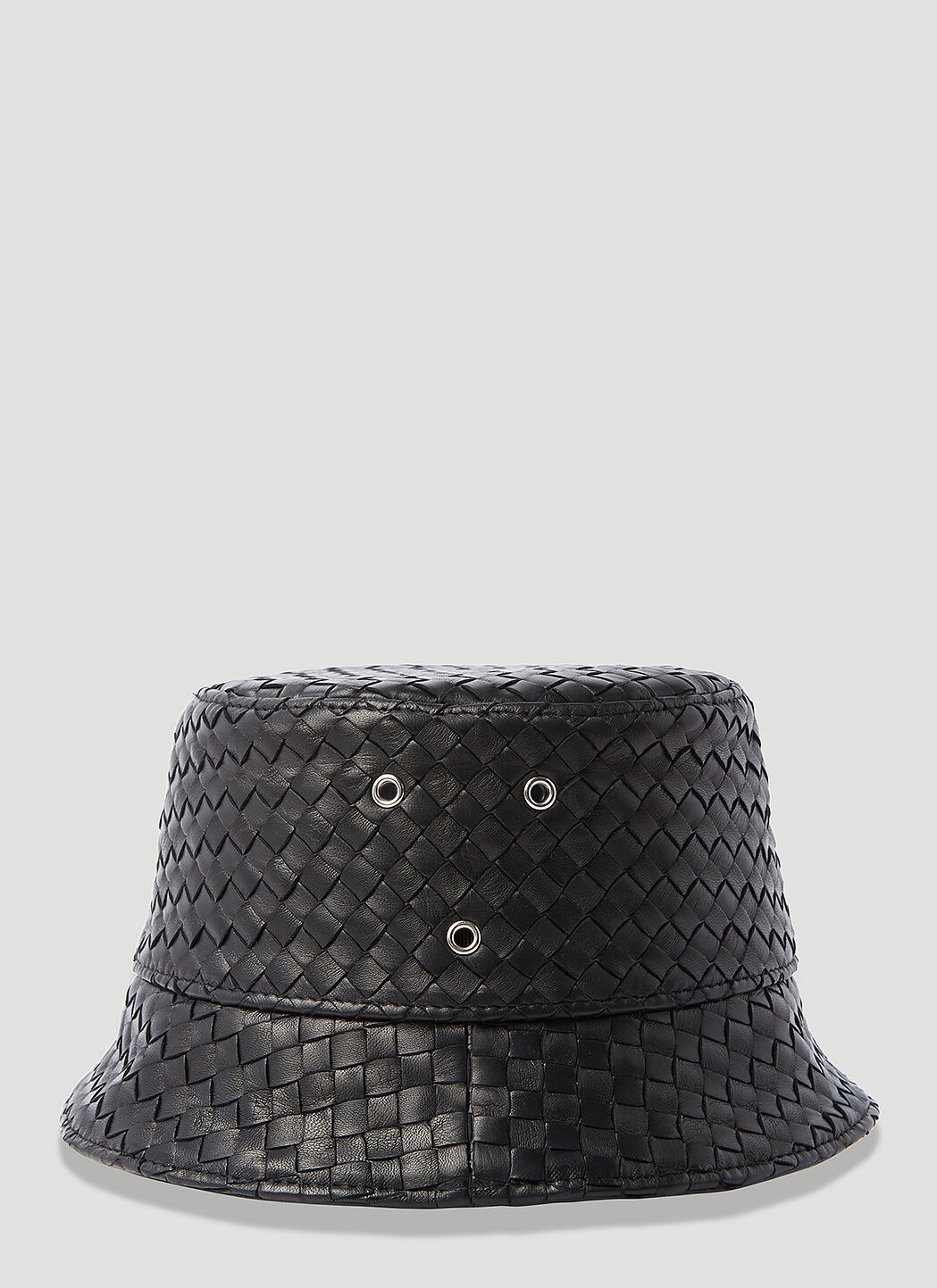 Intrecciato Leather Bucket Hat - 1