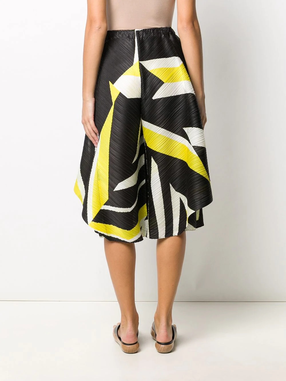 abstract patterned pleated skirt - 4