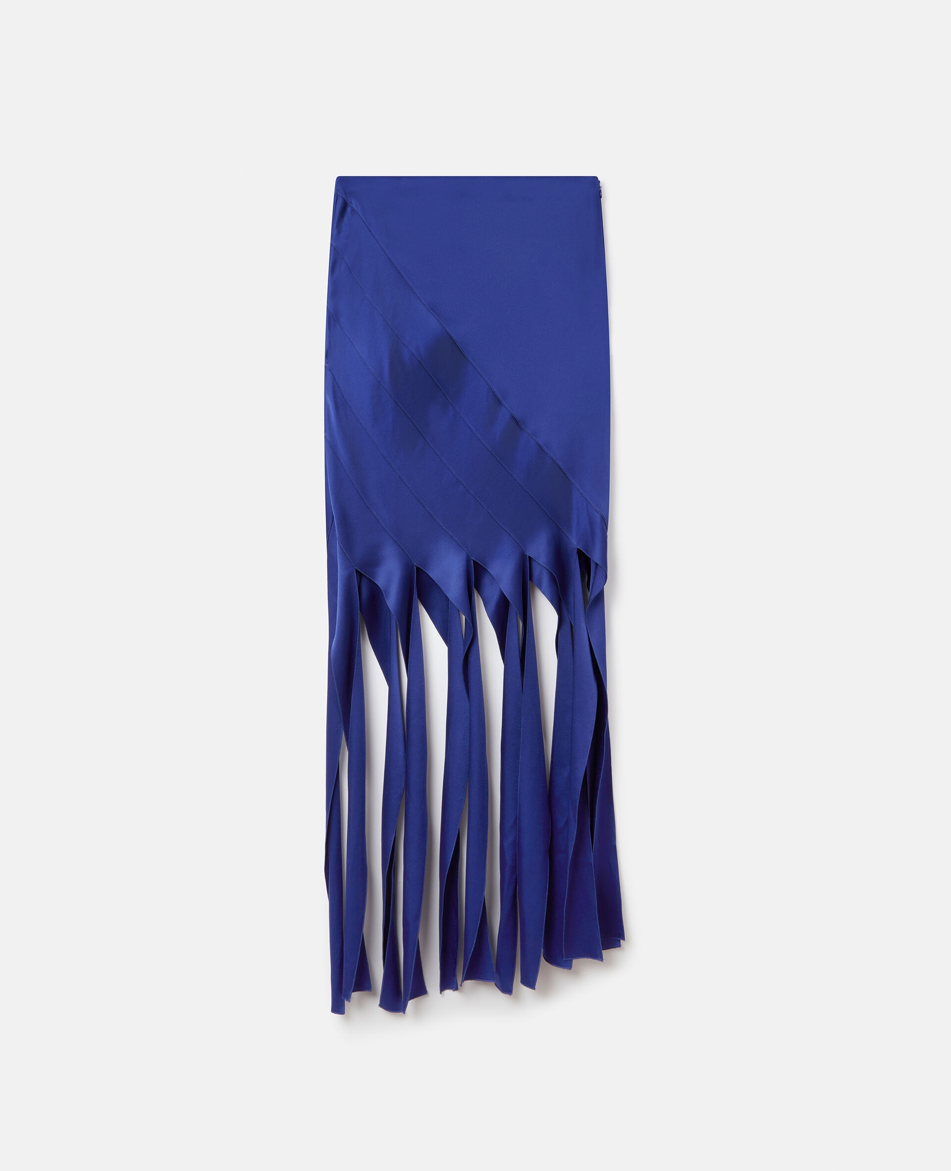 Satin Strips Midi Skirt - 1