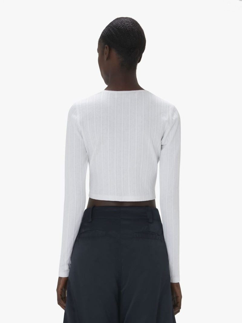 LONG-SLEEVE CROPPED TOP WITH ANCHOR EMBROIDERY 3