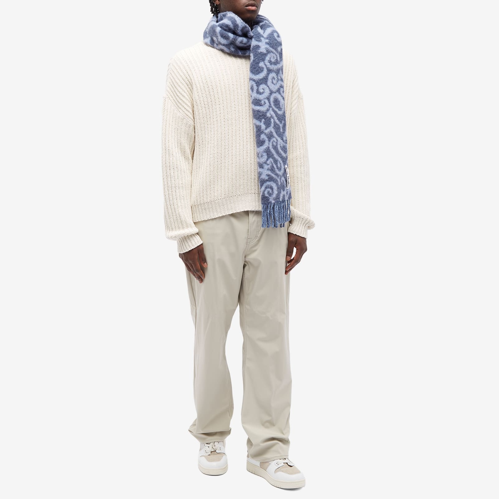 Acne Studios - Monogram jacquard scarf - Blue/lilac