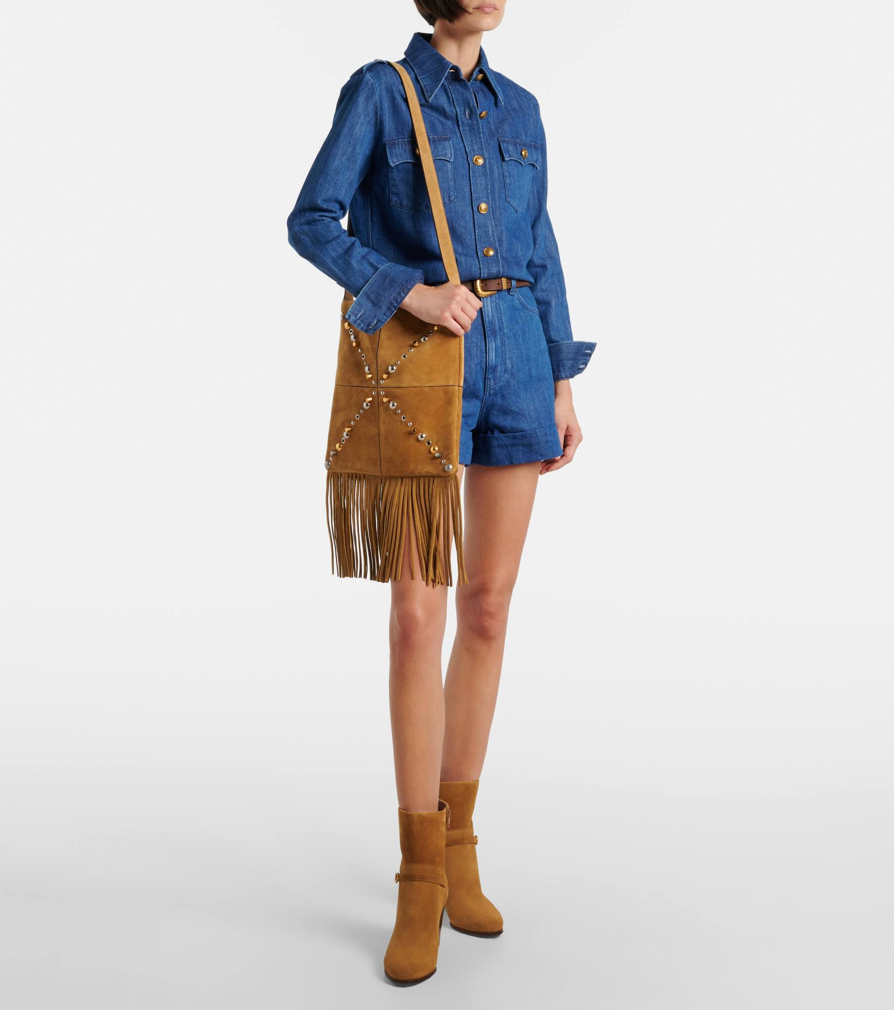 Pattie 75 suede ankle boots - 3