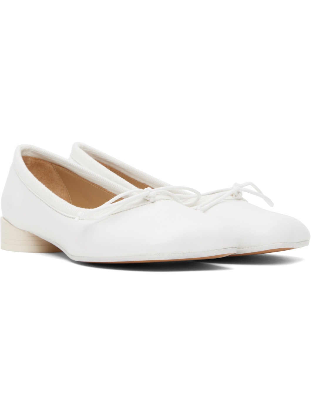 White Anatomic Classic Ballerina Flats - 4