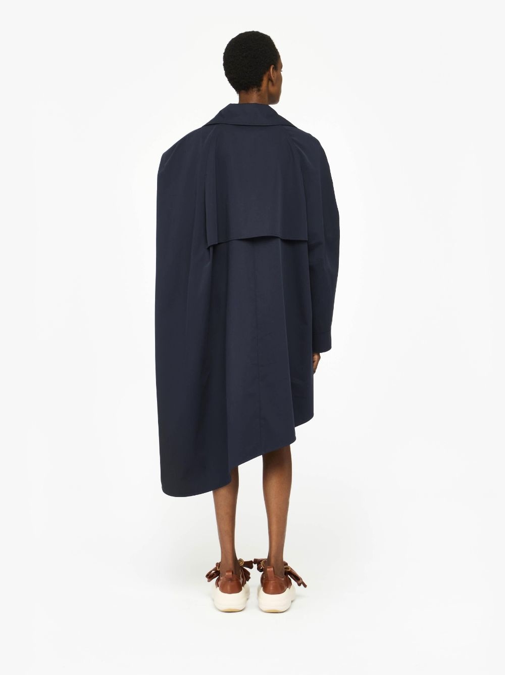 ASYMMETRIC CAPE TRENCH COAT - 3