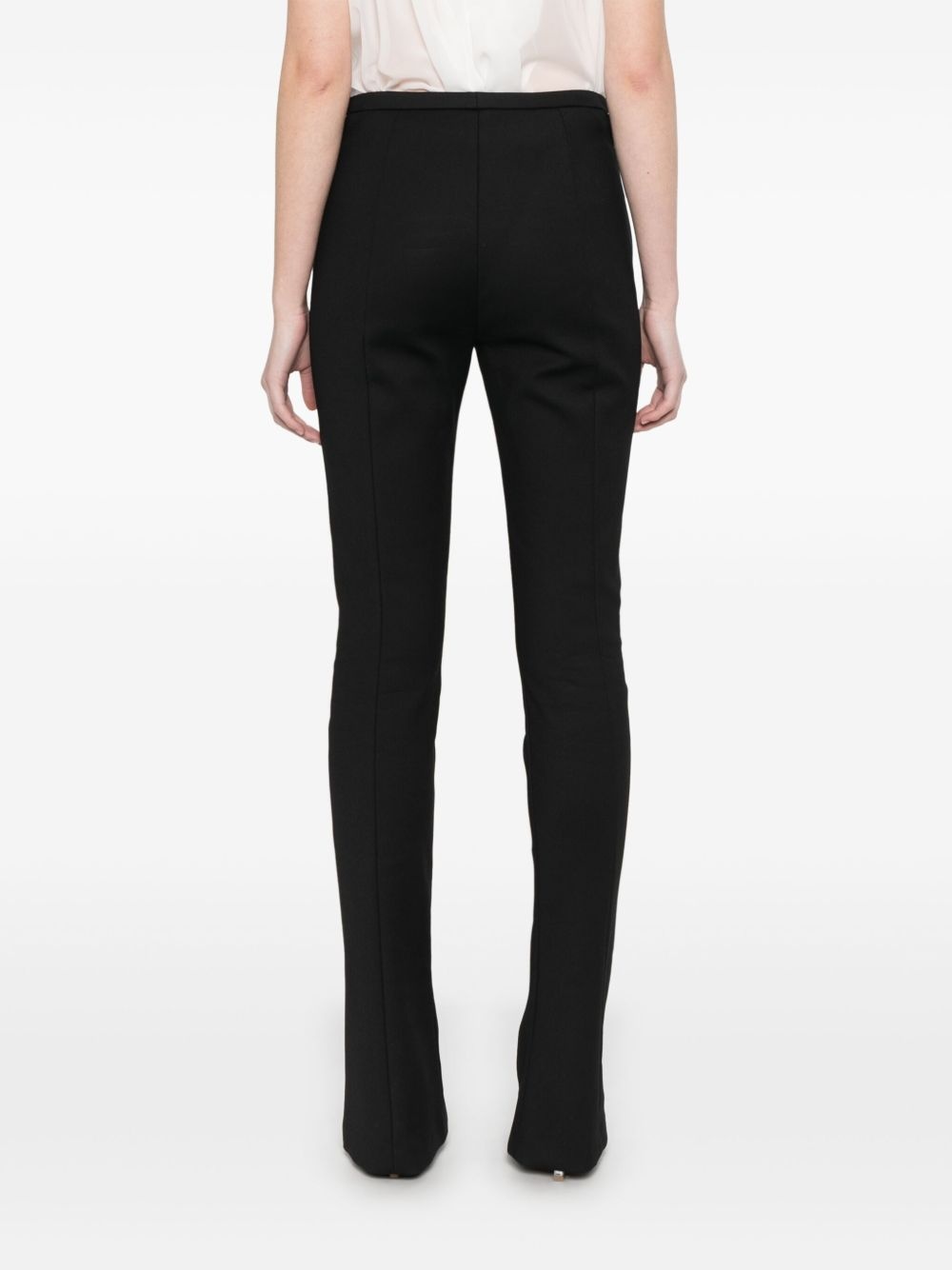 lace-up detail trousers - 3