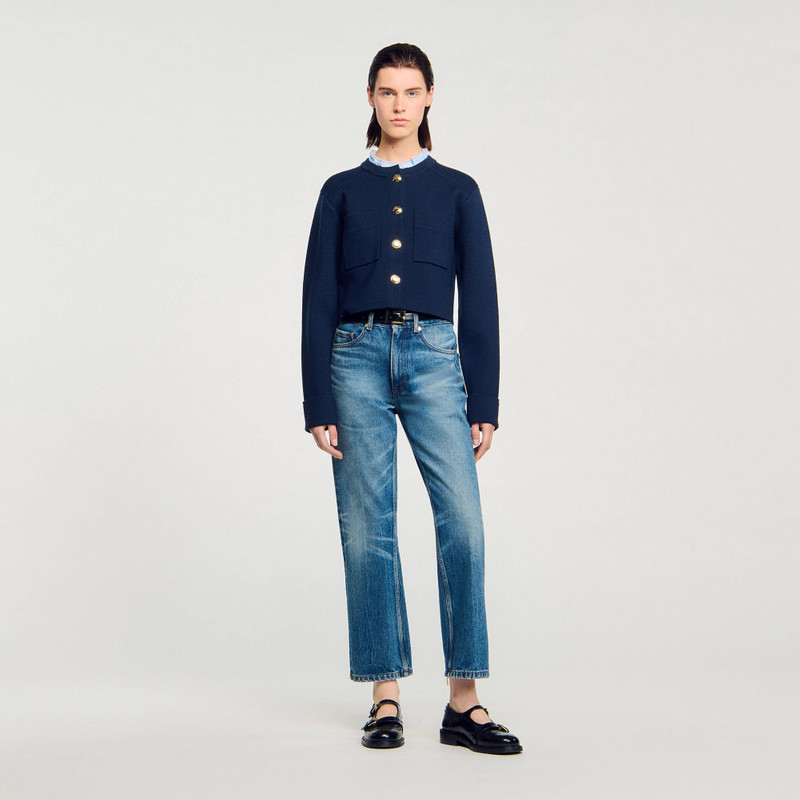 Sandro CARDIGAN WITH RUFFLE COLLAR outlook